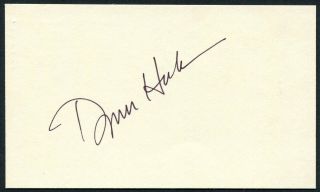 Dwayne Hickman Signed 3x5 Index Card The Many Lives Of Dobie Gillis Bob Cummings