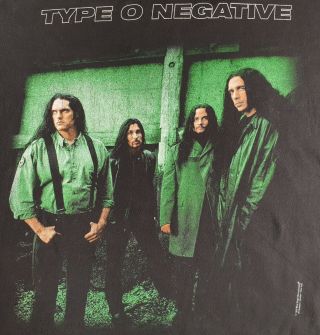 Type O Negative 1999 Official T Shirt Goth Heavy Metal Nyhc Vintage Size Large