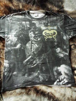 Bolt Thrower 4th Crusade Allover Print Xl T Shirt Very Rare Vintage