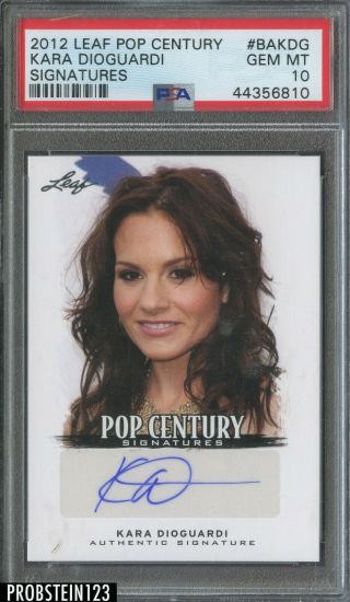 2012 Leaf Pop Century Kara Dioguardi Signed Auto Autograph Psa 10 Gem