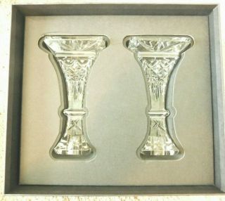 Waterford Crystal Lismore 6 " Pair Candlestick Holders - - A Great Gift - Md