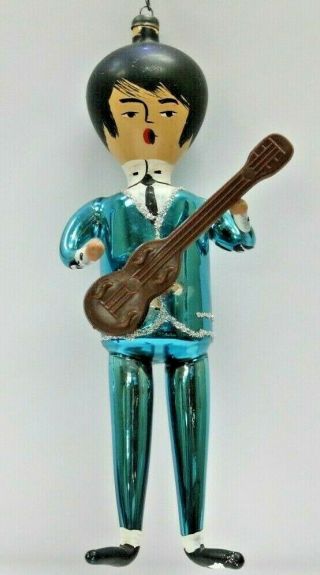 Vintage 1960s Ringo From The Beatles Italian Glass Christmas Ornament