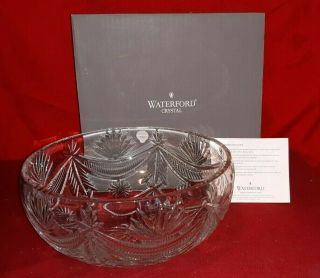 Waterford Crystal Winter Wonderland Bowl Ireland Clear Glass Nib