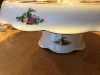 Royal Albert Old Country Roses Pedestal / Footed Cake Plate Stand