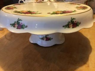 Royal Albert Old Country Roses Pedestal / Footed Cake Plate Stand 2