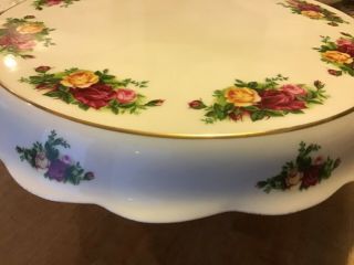 Royal Albert Old Country Roses Pedestal / Footed Cake Plate Stand 3