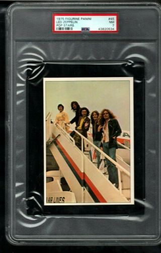 1975 Led Zeppelin Psa 7 Figurine Panini Pop Stars 45 Pop 1 Highest Grade