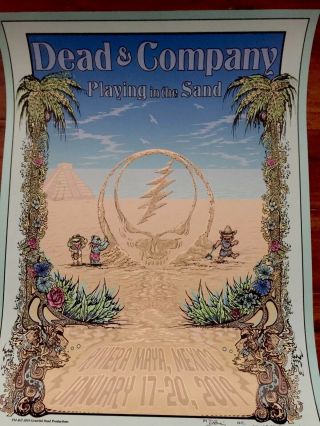 Dead And Company Playing In The Sand Riviera Maya 2019 Official Poster Signed