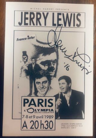 Jerry Lewis Autograph - Hand Signed Post Card