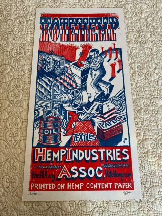 Jim Pollock Phish Print Poster “vote Hemp” Printed On Hemp Paper