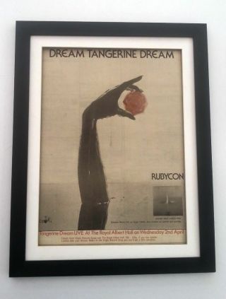 Tangerine Dream Rubycon 1975 Poster Ad Framed Fast World Ship