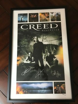 Autographed Creed Weathered Lithograph Wall Art Framed 538/750