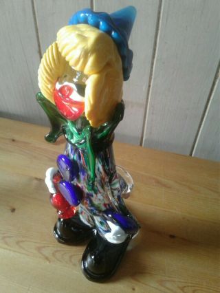 2 1960 ' s hand crafted Murano glass clown ornaments (33cm and 20cm tall) 6