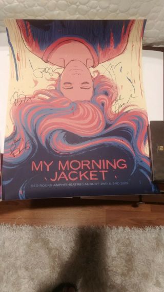 My Morning Jacket Vip Poster Red Rocks 2019 - Band Signed