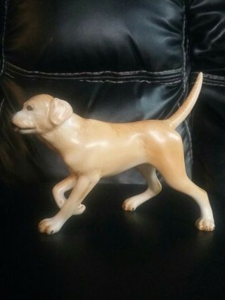 Herend Dog Figurine - Labrador/retriever Prancing - Matte Natural Finish