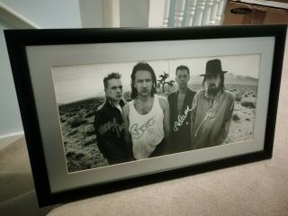 U2 Signed And Framed The Joshua Tree Album.  Bono,  Edge,  Larry,  Adam