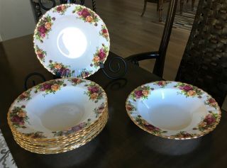Old Country Roses By Royal Albert,  Ltd.  - Rimmed Soup Bowls