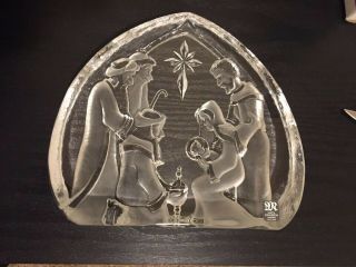 Mats Jonasson Nativity Scene - Handcrafted Full Lead Crystal Made In Sweden