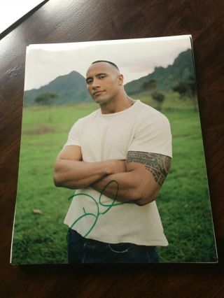 Dwayne The Rock Johnson 8x10 Signed Photo Autograph Picture