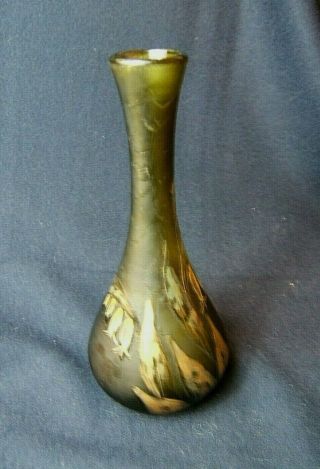 Legras French Cameo Art Glass Vase - - metallic gold highlights circa 1905 4
