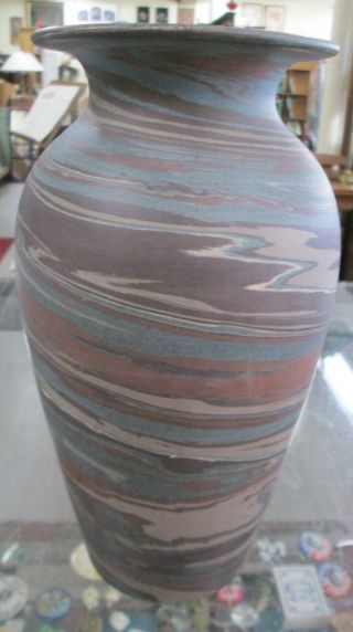 Niloak Pottery Mission Swirl Vase With Flared Top 9 1/4 " Tall