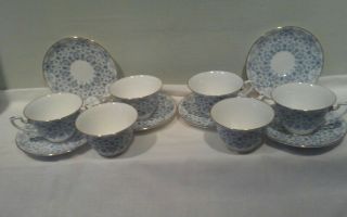 A Set Of Six Royal Worcester Aragon Cups And Saucers