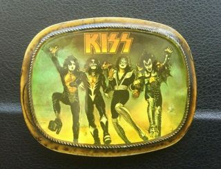 KISS DESTROYER BELT BUCKLE Vintage labeled PACIFICA 1976 Band stored not worn 2