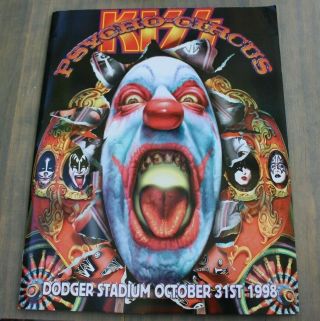 Vintage Kiss Psycho Circus Tour Program From Dodger Stadium October 31st 1998