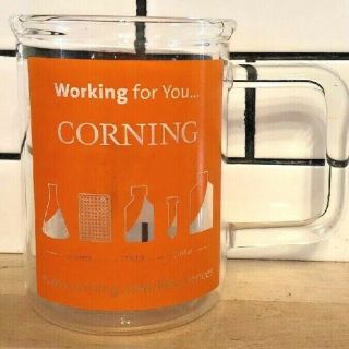 Vintage Corning Pyrex Lab Glass Measuring Cup Drink Beaker Coffee Mug 400 Ml