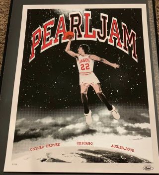 Pearl Jam Chicago 2009 8/23/2009 Poster Jeff Ament