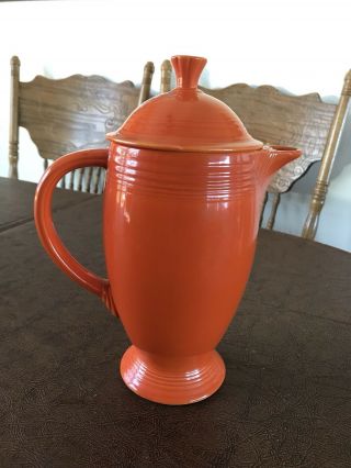 Vintage Fiesta Coffee Pot Red With Lid