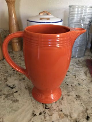 Vintage Fiesta Coffee Pot Red with Lid 3