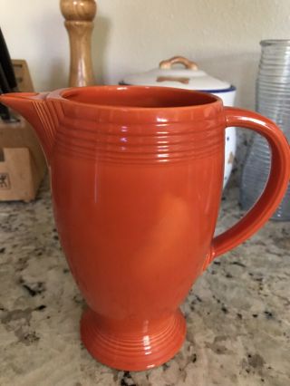 Vintage Fiesta Coffee Pot Red with Lid 4