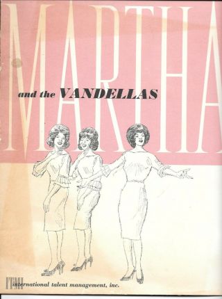 Martha Reeves Vandellas 1964 Motown Press Artist Folder & Glossy Photograph