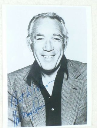 5 X 7 B & W Signed Photo Of Well - Known Movie Actor Anthony Quinn