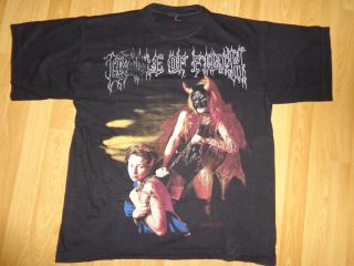 T Shirt Cradle Of Filth " The Rape And The Ruin Of Europe " Vintage 1997 Rare