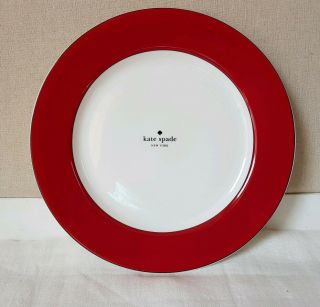 Lenox Kate Spade York Rutherford Circle Red Dinner Plates Set Of 4