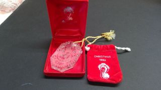 1982 Waterford Crystal 12 Days Of Christmas Ornament 1 Partridge In A Pear Tree