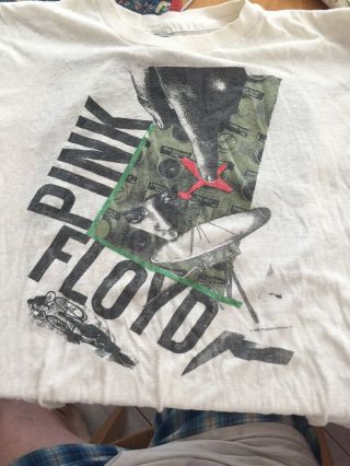 Vintage Pink Floyd Band Tour 1987 Concert T - Shirt Large