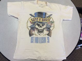 Vintage 1993 Guns N Roses (use Your Illusion) Tour T - Shirt Large
