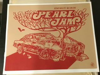 Pearl Jam - Concert Poster - Detroit 5/22/2006 - Ames Bros.