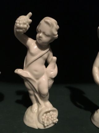 Nymphenburg White Cherub Putti Blanc de Chine Porcelain Figurines 4