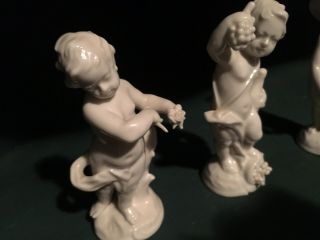 Nymphenburg White Cherub Putti Blanc de Chine Porcelain Figurines 6