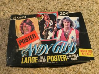 1978 Donruss Andy Gibb 36 Count Full Box Large Posters Bee Gees