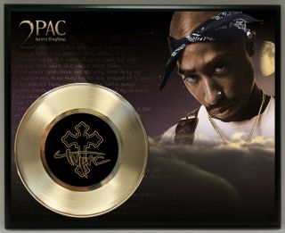2pac / Tupac Poster Art Metalized Record Music Memorabilia Plaque Wall Art 2
