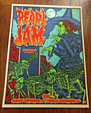 Pearl Jam 2018 Boston Fenway Park 9/2 9/4/18 Tour Poster Ben Brown