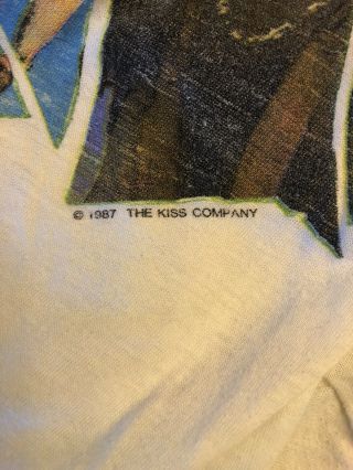Vintage Kiss Crazy Nights Tour T - Shirt 1987 XL 4