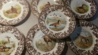 Spode Woodland Set Of 7 Salad Plates Includes 7 Different Designs -