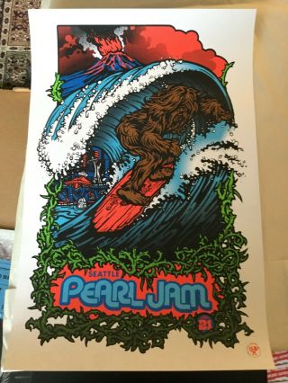 Pearl Jam - Concert Poster - Seattle 9/21/09 - Ames Bros.