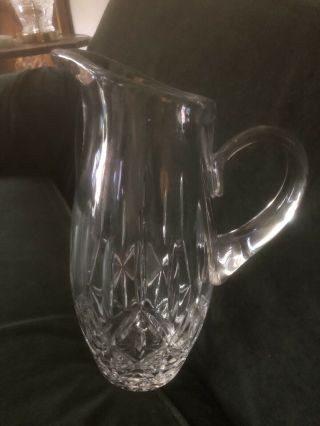 Vintage Cartier Crystal Water Pitcher,  Signed,  10 " Tall